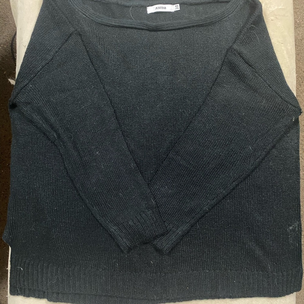 JustFab Women's Black Knit Sweater